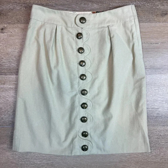 Anthropologie Dresses & Skirts - Anthropologie Cream Button-Front Skirt